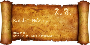 Kató Nóra névjegykártya